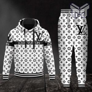 Louis vuitton black hoodie sweatpants pants hot 2023 lv luxury clothing  clothes outfit for men - Muranotex Store