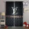 Louis vuitton white lv pattern black window curtain,curtain waterproof with sun block