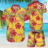 McDonald's Tropical Flower Aloha Hawaiian Shirts and short, Summer Hawaiian Beach day 3D Hawaiian Shirt