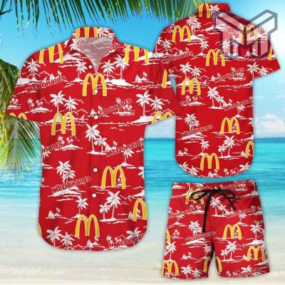 Mcdonald Tropical Flower Aloha Hawaiian Shirts and short v3 Summer hawaiian day 3d Hawaii shirt