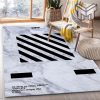 Off-white black marmor area rug living room rug floor decor home decorations