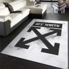 Off-white rectangle rug fashion brand rug christmas gift us decor