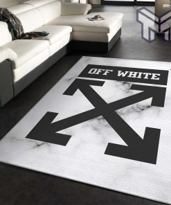 Off-white rectangle rug fashion brand rug christmas gift us decor