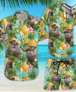 Otter Hawaiian Shirt Funny Tropical Pineapple Otter Hawaii Shirt Gift For Otter Lover