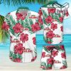 Papa John's Tropical Flower Aloha Hawaiian Shirts and short Summer Hawaiian Beach day 3D Hawaiian Shirt