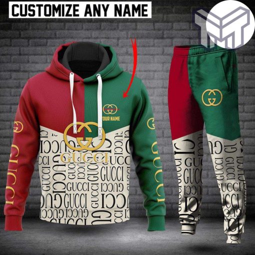 Personalized gucci green hoodie sweatpants pants hot 2023 luxury brand clothing clothes outfit for men