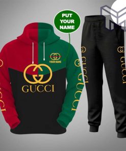 Personalized gucci red and back hoodie sweatpants pants hot 2023 luxury brand clothing clothes outfit for men