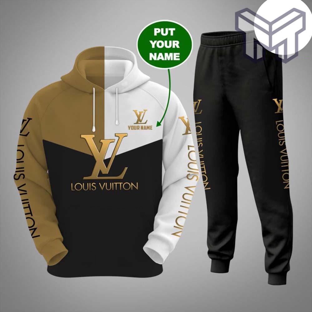 Louis vuitton black hoodie sweatpants pants hot 2023 lv luxury