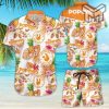 Popeyes pineapple kitchen Tropical Flower Aloha Hawaiian Shirts and short, Summer hawaiian day 3d Hawaii shirt