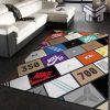 Sneaker box area rug bedroom rug christmas gift us decor