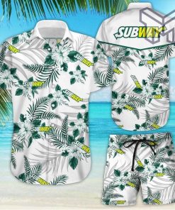 Subway Tropical Flower Aloha Hawaiian Shirts and short, Summer hawaiian day 3d Hawaii shirt