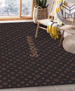 Supereme louis vuitton fashion brand area rug bedroom rug christmas gift us decor