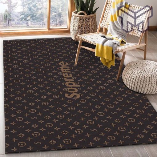 Supereme louis vuitton fashion brand area rug bedroom rug christmas gift us decor