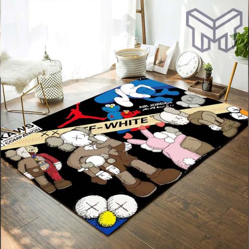 Supreme off-white kaws new fashion area rug carpet living room rug us gift decor