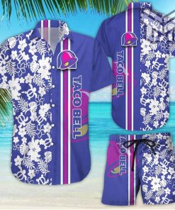 Taco Bell Tropical Flower Aloha Hawaiian Shirts and short Summer hawaiian day 3d Hawaii shirt