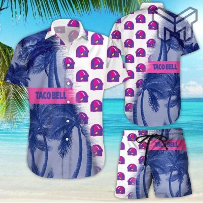 Taco Bell Tropical Flower Aloha Hawaiian Shirts and short v2, Summer hawaiian day 3d Hawaii shirt