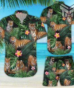 Tiger Button Up Shirt Fresh Green Tropical Tiger Hawaii Shirt Summer Gift Ideas For Men