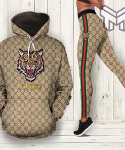 Tiger gucci 3d over print hoodie leggings set hot 2023