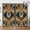 Versace Fashion Logo Luxury Brand Window Curtain For Living Room, Luxury Curtain Bedroom For Home Decoration