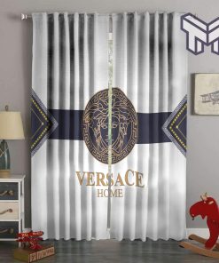 Versace New Fashion Logo Luxury Brand Window Curtain For Living Room, Luxury Curtain Bedroom For Home Decoration