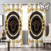 Versace Premium Fashion Logo Luxury Brand Window Curtain For Living Room, Luxury Curtain Bedroom For Home Decoration