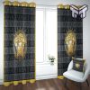 Versace gold logo luxury window curtain curtain for child bedroom living room window decor,curtain waterproof with sun block