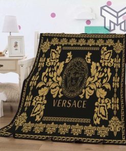 Versace new logo fashion luxury brand fleece blanket comfortable blanket