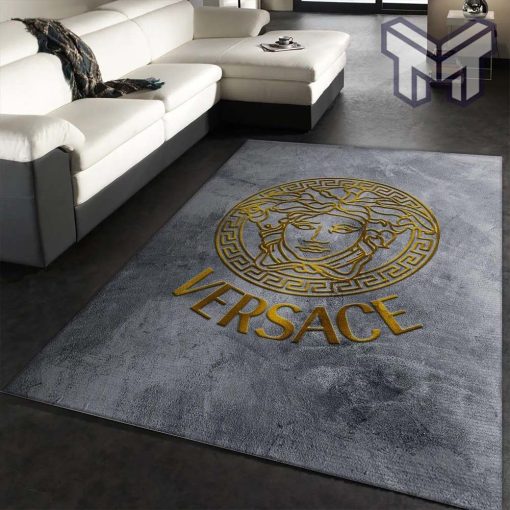 Versace rectangle rug fashion brand rug christmas gift us decor