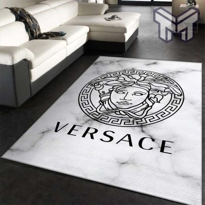 Versace rectangle rug living room rug christmas gift us decor