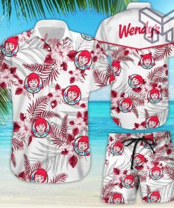 Wendy's Tropical Flower Aloha Hawaiian Shirts and short, Summer hawaiian day 3d Hawaii shirt