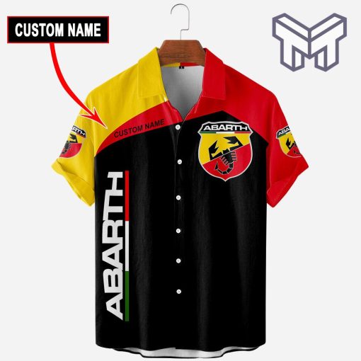 Abarth Racing Car Apparel, Abarth Racing Car Custom Hawaiian Shirt