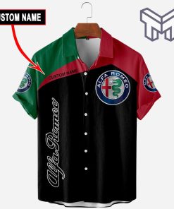 Alfa Romeo Racing Car Apparel, Alfa Romeo Racing Car Custom Hawaiian Shirt