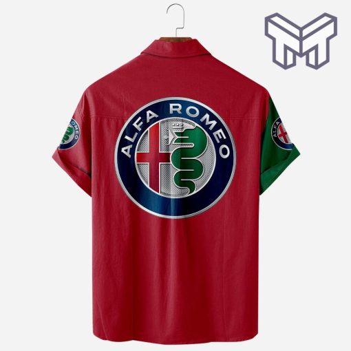 Alfa Romeo Racing Car Apparel, Alfa Romeo Racing Car Hawaiian Shirt Type01