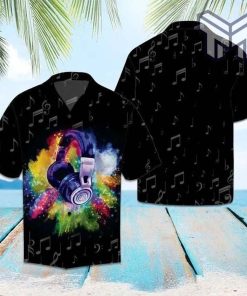 Amazing Music Hawaiian Graphic Print Short Sleeve Hawaiian Shirt