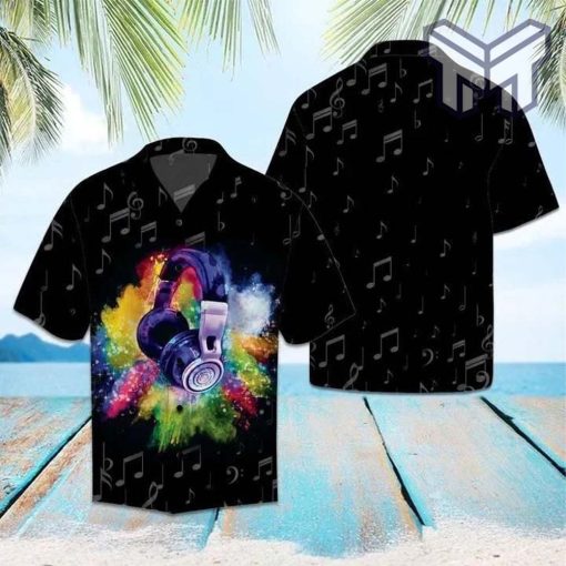 Amazing Music Hawaiian Graphic Print Short Sleeve Hawaiian Shirt