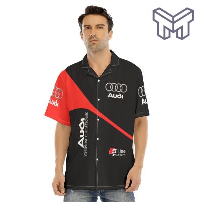 Audi Sport S Line Black Apparel, Audi Sport S Line Black Hawaiian Shirt