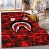 Bape area rug for christmas fashion brand rug living room rug floor decor home decorations