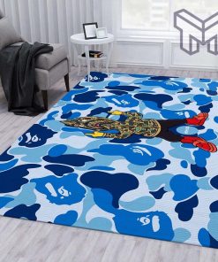 Bape shark area rug for christmas bedroom rug us gift decor