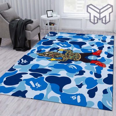 Bape shark area rug for christmas bedroom rug us gift decor