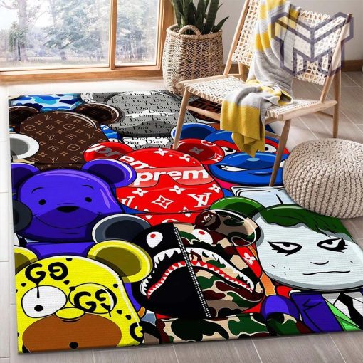 Bearbrick rectangle rug living room rug floor decor home decorations