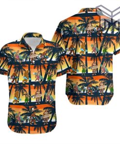 Bigfoot Activities Camping Hawaiian Graphic Print Short Sleeve Hawaiian Shirt Type01