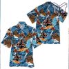 Bigfoot Hawaiian Graphic Print Short Sleeve Hawaiian Shirt Type01