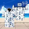 Bud Light Beer Floral Hawaiian Graphic Print Short Sleeve Hawaiian Casual Shirt