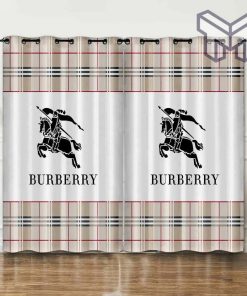 Burberry London Fashion Window Curtain Home Decor Luxury Brand