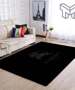 Burberry black logo luxury brand area rug carpet living room rug floor mats keep warm in winter