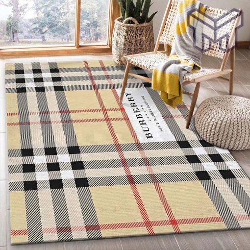 Burberry hot luxury brand premium area rug carpet living room rug floor mats keep warm in winter