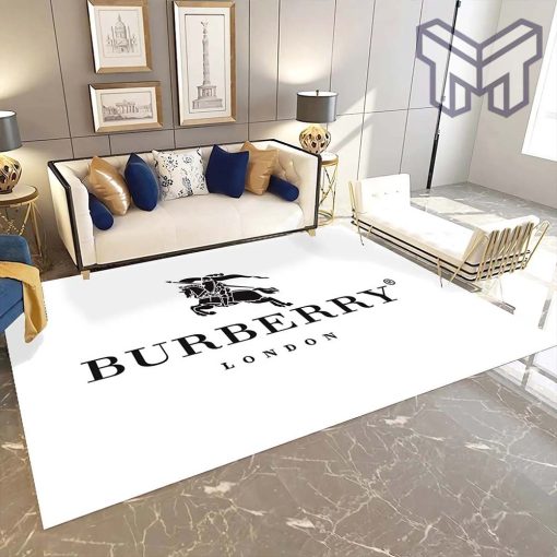 Burberry white luxury brand area rug carpet living room rug floor mats keep warm in winter