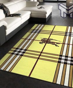 Burberry yellow logo luxury brand area rug carpet living room rug floor mats keep warm in winter