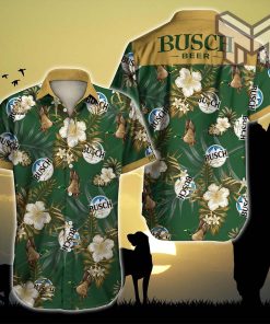 Busch Hunting Mallard Hawaiian Graphic Print Short Sleeve Hawaiian Casual Shirt Type01