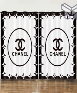 Chanel Airplane Fashion Luxury Brand Logo Window Curtain Home Decor